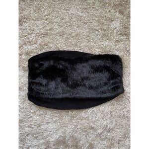 Cabi Scarf Womens Drivers Seat Calm Infinity Vegan Fur Stretch Black 4220 New